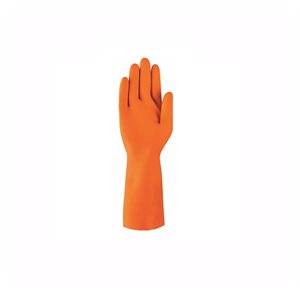 Gants de caoutchouc orange de Ansell d’une longueur de 13 po et d’une épaisseur de 29 mils