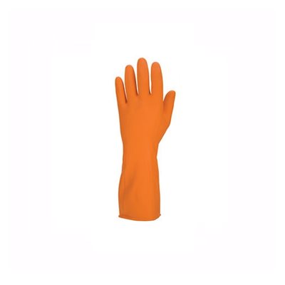 Gant en plastique orange large