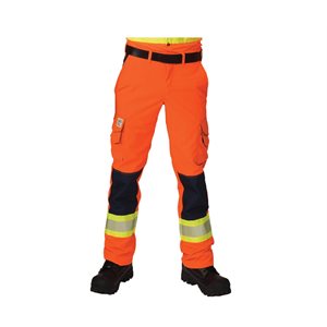Pantalon cargo HV taille 34 orange