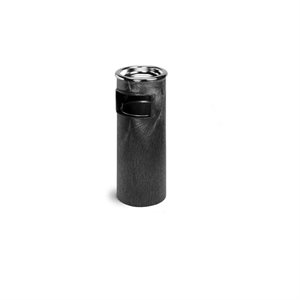 Cendrier poubelle noir / acier inoxydable 10'' X 23 13 / 16 ''