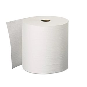 Papier à mains blanc Kleenex 8" , 6 rouleaux de 600' par caisse