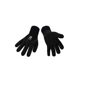 Gant noir en latex et nylon – doublure en polaire acrylique