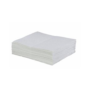 Tampon absorbant d'huile ultra robuste blanc 15''X18'' 100 / cs