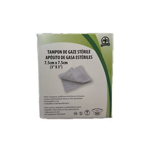 Tampon de gaze stérile emballé individuellement 100 / bte